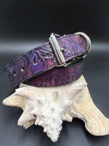 Stamped Leather Dog Collar - Medium 1 1/2” Wide