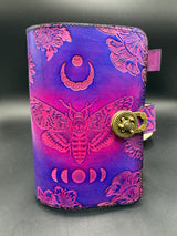 Stamped Leather Journal Spellbook - Floral