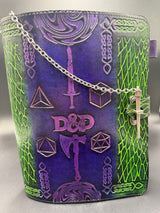 Stamped Leather Journal Spellbook XL - D and D