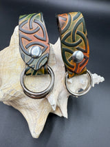 Stamped Leather Skirt Hike - Celtic Knot Centerpiece