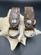 Stamped Leather Skirt Hike - Raven Skull