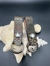 Stamped Leather Skirt Hike - Celtic Knot Centerpiece