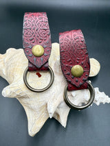 Stamped Leather Skirt Hike - Celtic Knot Centerpiece