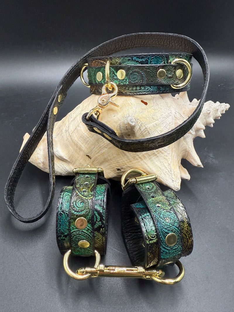 leather bondage gear Stamped Leather Bondage Gear