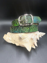 Stamped Leather Belt - Grateful Mashups
