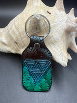 Stamped Leather Keychain - Sts9 Ad Explorata
