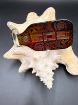 Stamped Leather Keychain - EOS Music