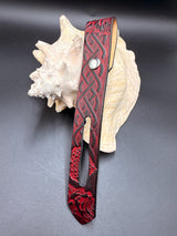 Stamped Leather Parasol Handle Harness- Celtic