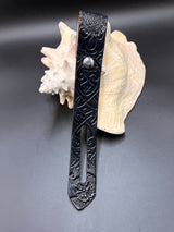 Stamped Leather Parasol Handle Harness- Nordic