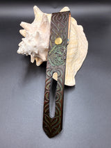 Stamped Leather Parasol Handle Harness- Bear