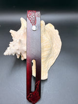 Stamped Leather Parasol Handle Harness- Crow Skulls