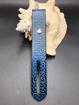 Stamped Leather Parasol Handle Harness- Celtic
