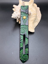 Stamped Leather Parasol Handle Harness- Cthulhu