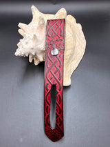 Stamped Leather Parasol Handle Harness- Celtic