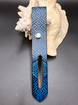 Stamped Leather Parasol Handle Harness- Nordic