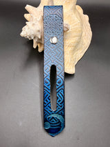 Stamped Leather Parasol Handle Harness- Nordic