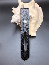 Stamped Leather Parasol Handle Harness- Nordic