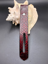 Stamped Leather Parasol Handle Harness- Butterfly