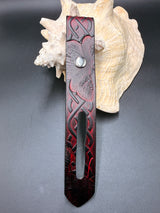 Stamped Leather Parasol Handle Harness- Butterfly