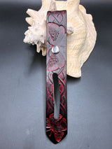 Stamped Leather Parasol Handle Harness- Butterfly