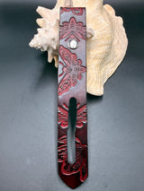 Stamped Leather Parasol Handle Harness- Death Moth