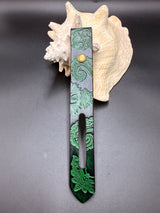 Stamped Leather Parasol Handle Harness- Death Moth