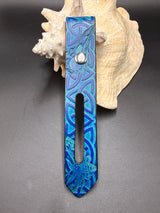 Stamped Leather Parasol Handle Harness- Death Moth