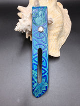 Stamped Leather Parasol Handle Harness- Death Moth