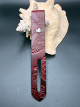 Stamped Leather Parasol Handle Harness- Death Moth