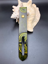 Stamped Leather Parasol Handle Harness- Dragon Eyes