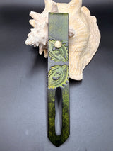 Stamped Leather Parasol Handle Harness- Dragon Eyes