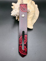 Stamped Leather Parasol Handle Harness- Dragon Eyes