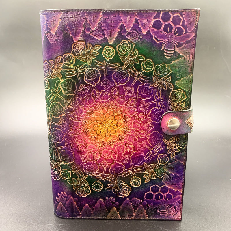 Stamped Leather Journal - Floral and Nature