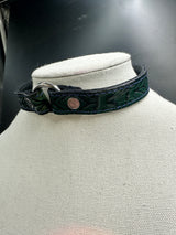 Stamped Leather Bondage Gear - Day Collar