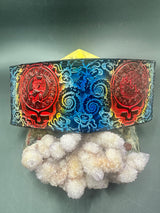 Stamped Leather Bifold Wallet - Grateful Full Stealies