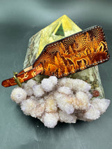 Stamped Leather Luggage Tag-Large