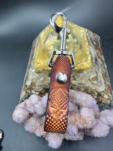 Stamped Leather Accessory Clip - Gratefully Sober