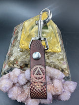 Stamped Leather Accessory Clip - Gratefully Sober