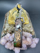 Stamped Leather Accessory Clip - Grateful Terrapin