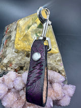 Stamped Leather Accessory Clip - Grateful Bolt