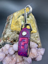 Stamped Leather Accessory Clip - Tipper