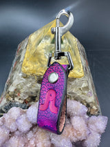 Stamped Leather Accessory Clip - Pretty Lights