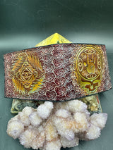 Stamped Leather Bifold Wallet - Grateful Repeating Stealie