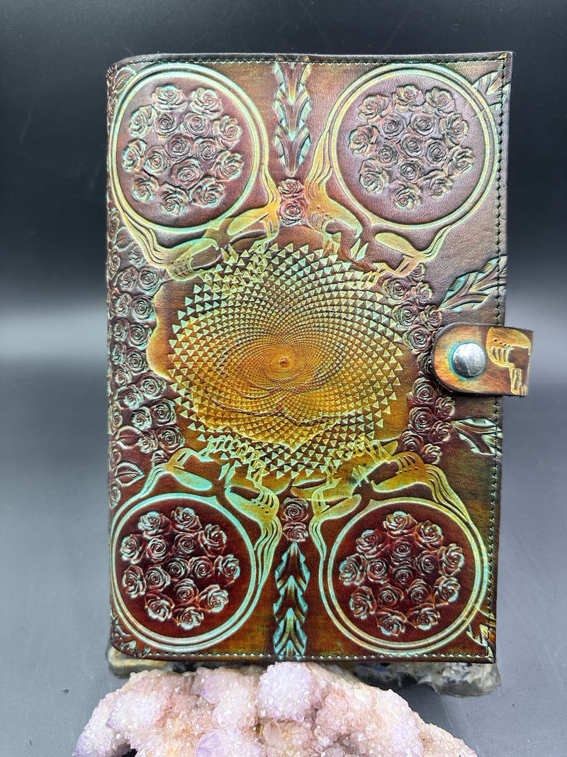 Stamped Leather Journal - Grateful
