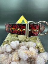 Stamped Leather Dog Collar - Tiny 1” Wide