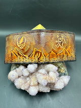 Stamped Leather Bifold Wallet - Grateful Mountains and Trees