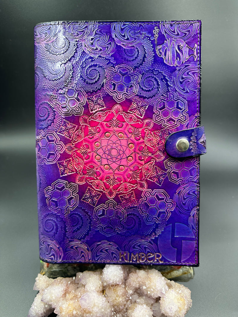 Stamped Leather Journal - Geometric Mandala