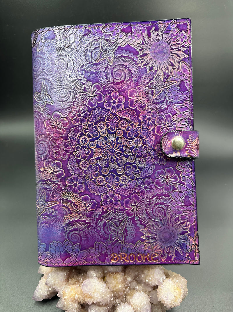 Stamped Leather Journal - Geometric Mandala