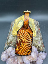 Stamped Leather Luggage Tag-Meduim