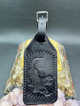 Stamped Leather Luggage Tag-Large